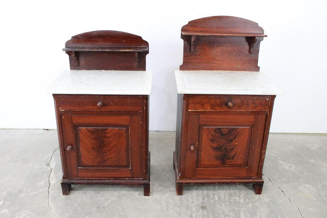 Pair of Marble Top Night Stands,Marked Danish Royalty (1 of 12)