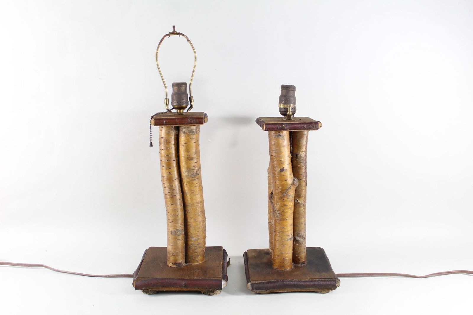 Pair of Vintage Adirondack Birch Branch Table Lamps (1 of 12)