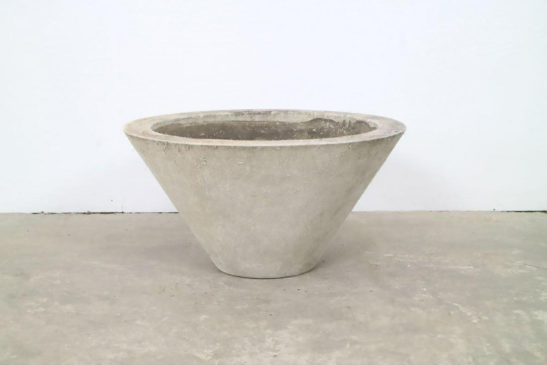 Saucer Cast Concrete Garden Planter,Mid Century Modern (1 of 7)