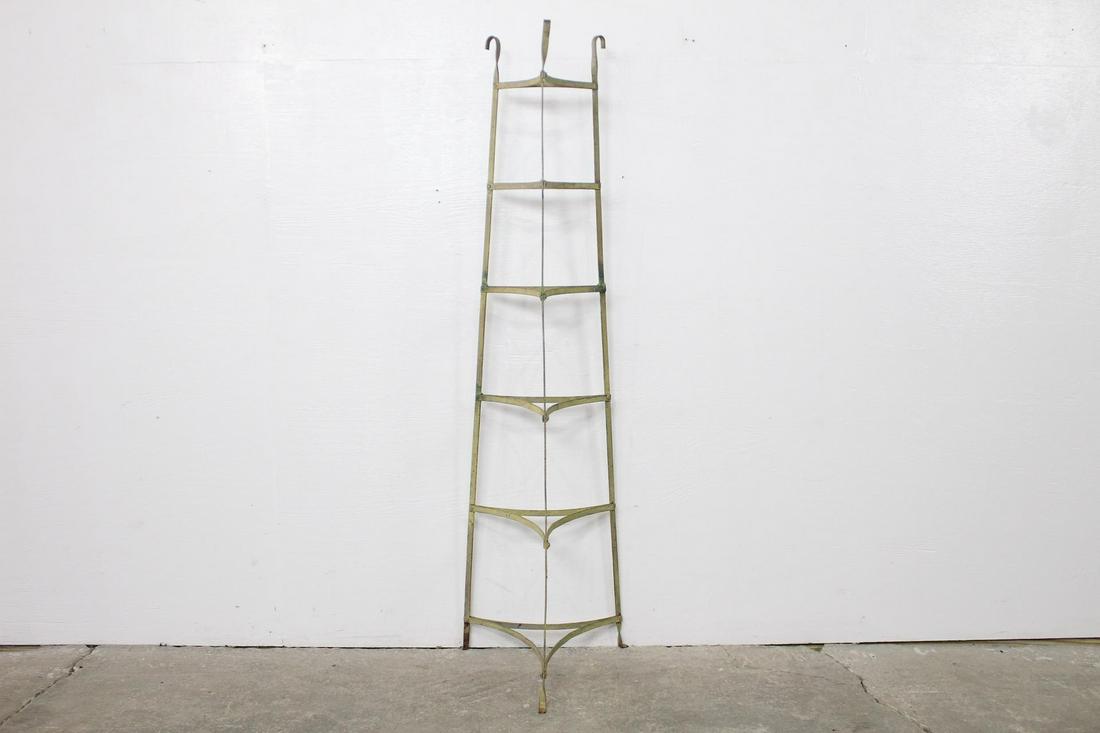 Pale Green Wrought Iron Cookware Pot/Plant Stand (1 of 8)