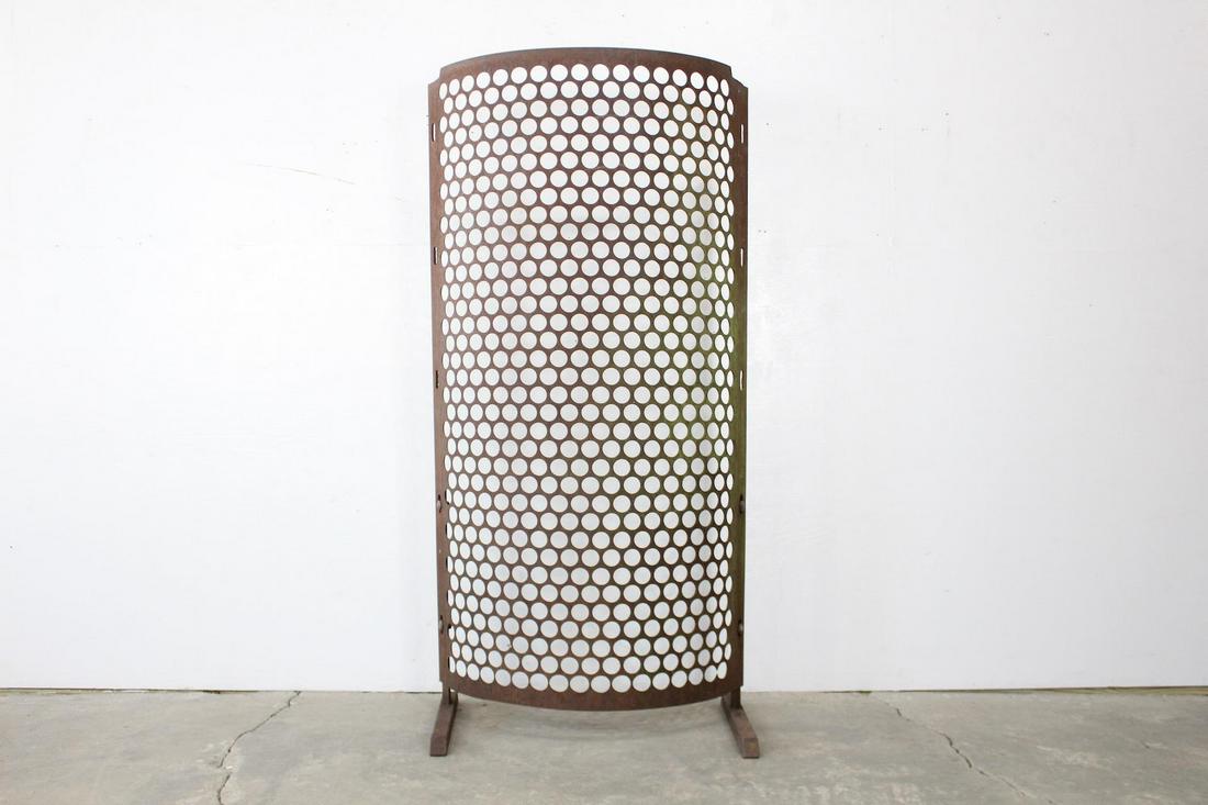 Industrial Salvaged Rock Tumbler Metal Screen (1 of 7)