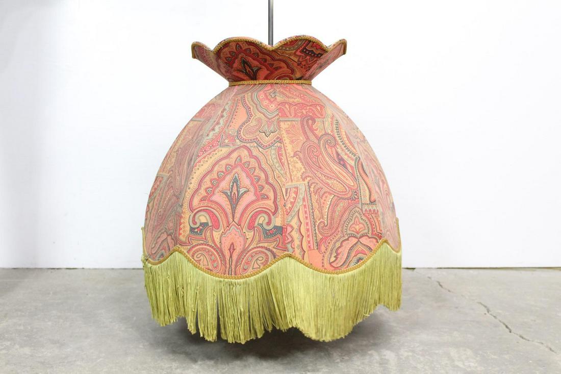Large Bohemian Psychedelic Paisley Fabric Pendant Light (1 of 8)