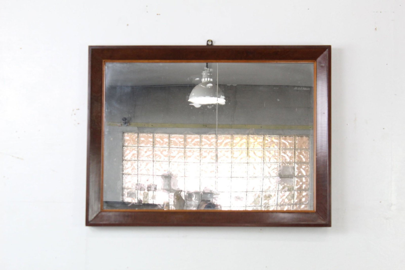 Simple Antique Wooden Framed Rectangular Wall Mirror (1 of 6)