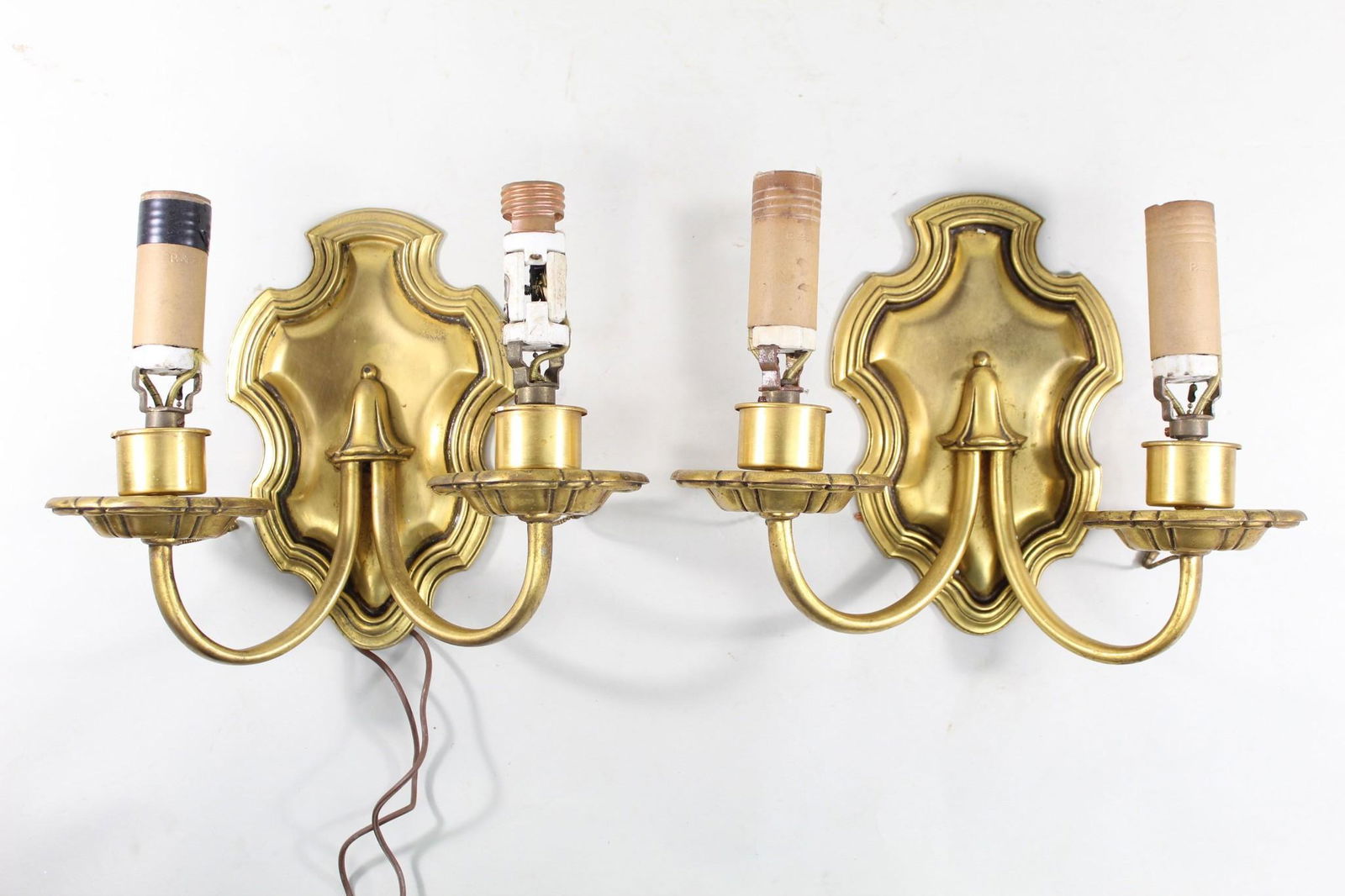 Pair 2-arm Wall Sconces by Sterling Bronze Co. Electric (1 of 9)