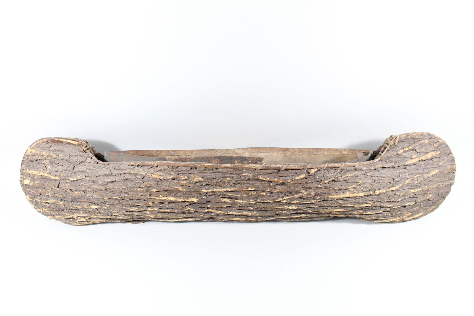 Antique Miniature Wood Bark 3ft Canoe Model,Sample Size (1 of 10)