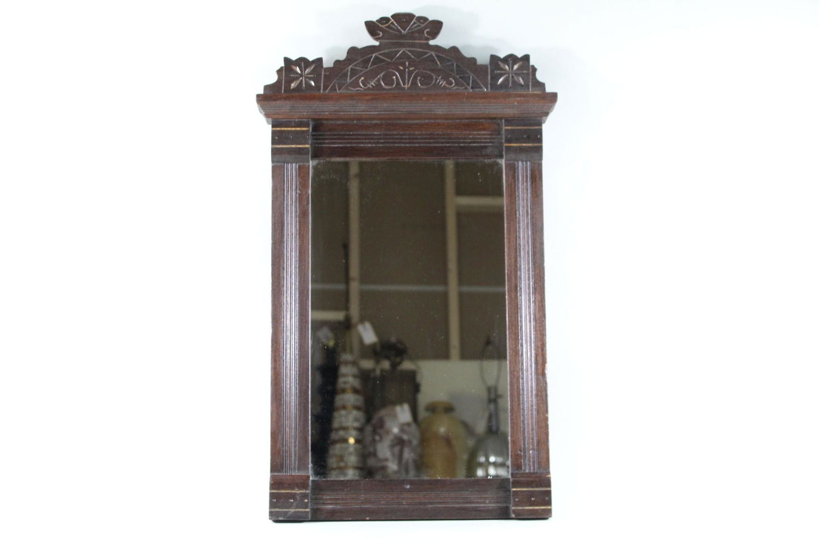 19th Century Eastlake Victorian Carved Wood Wall Mirror (1 of 8)