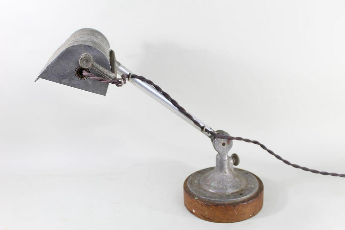 Industrial Aluminum Ship's Desk Light Lamp,WWII Navy (1 of 7)