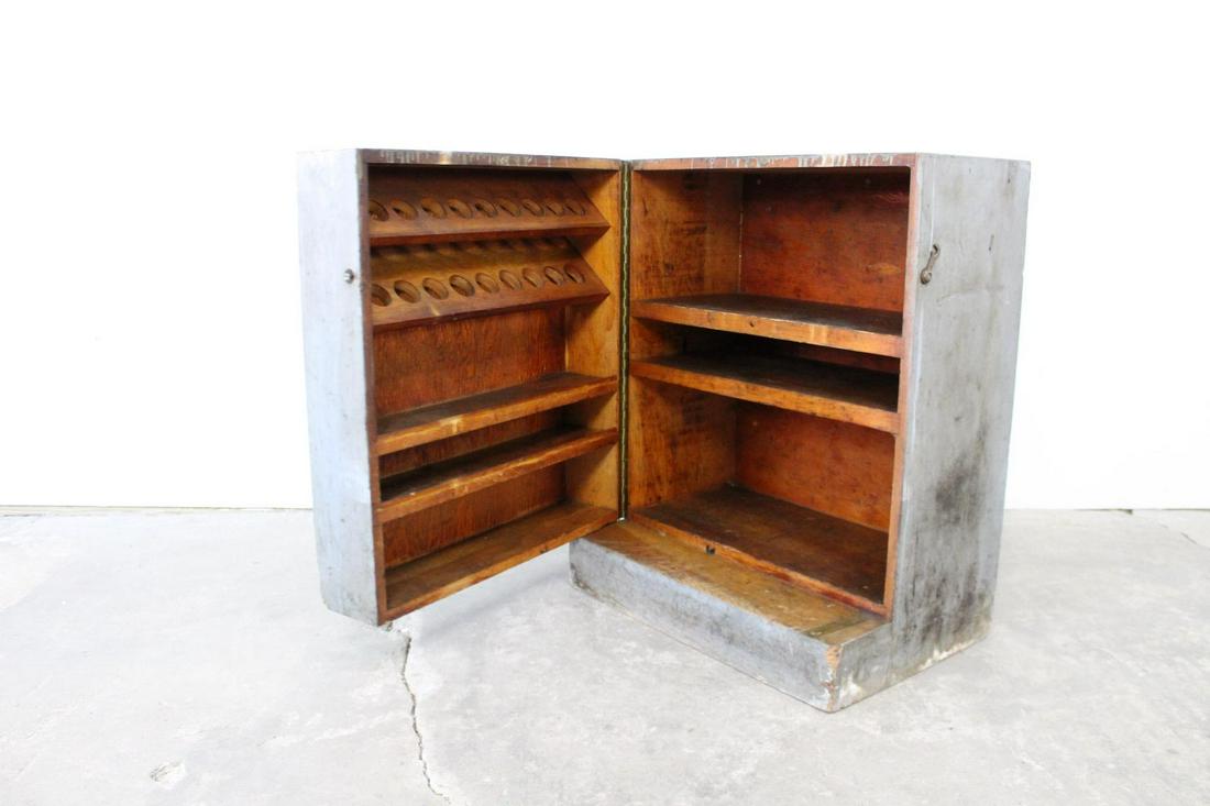 Gray Paint Wood Tool Supply Storage Cabinet,Industrial (1 of 10)