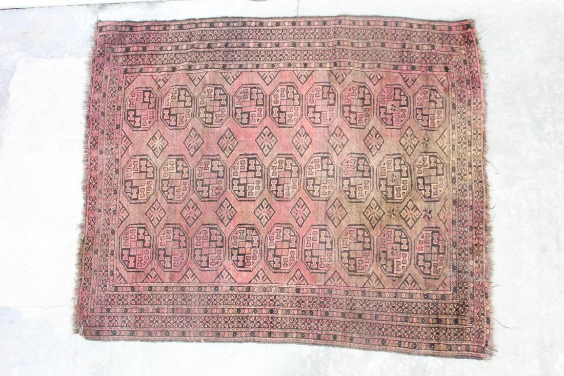 Red & Black Woven Geometric Rectangular Rug Carpet (1 of 9)