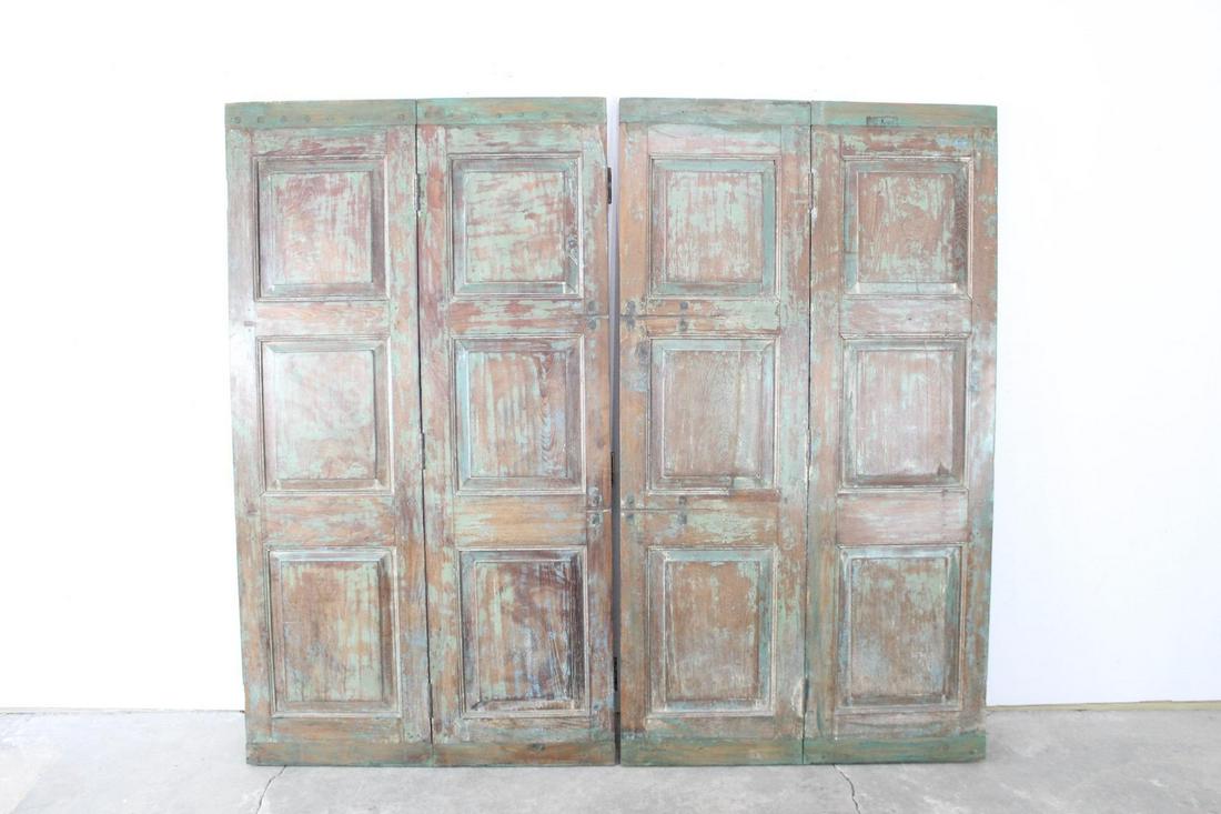 Pair Antique French Painted Architectural Panels Doors (1 of 8)