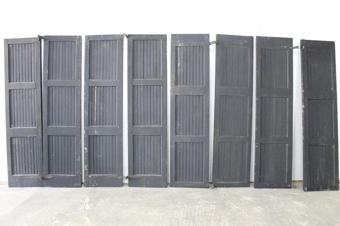 Lot of 8 Antique Black Exterior Storm Shutters 2 of 2 (1 of 11)