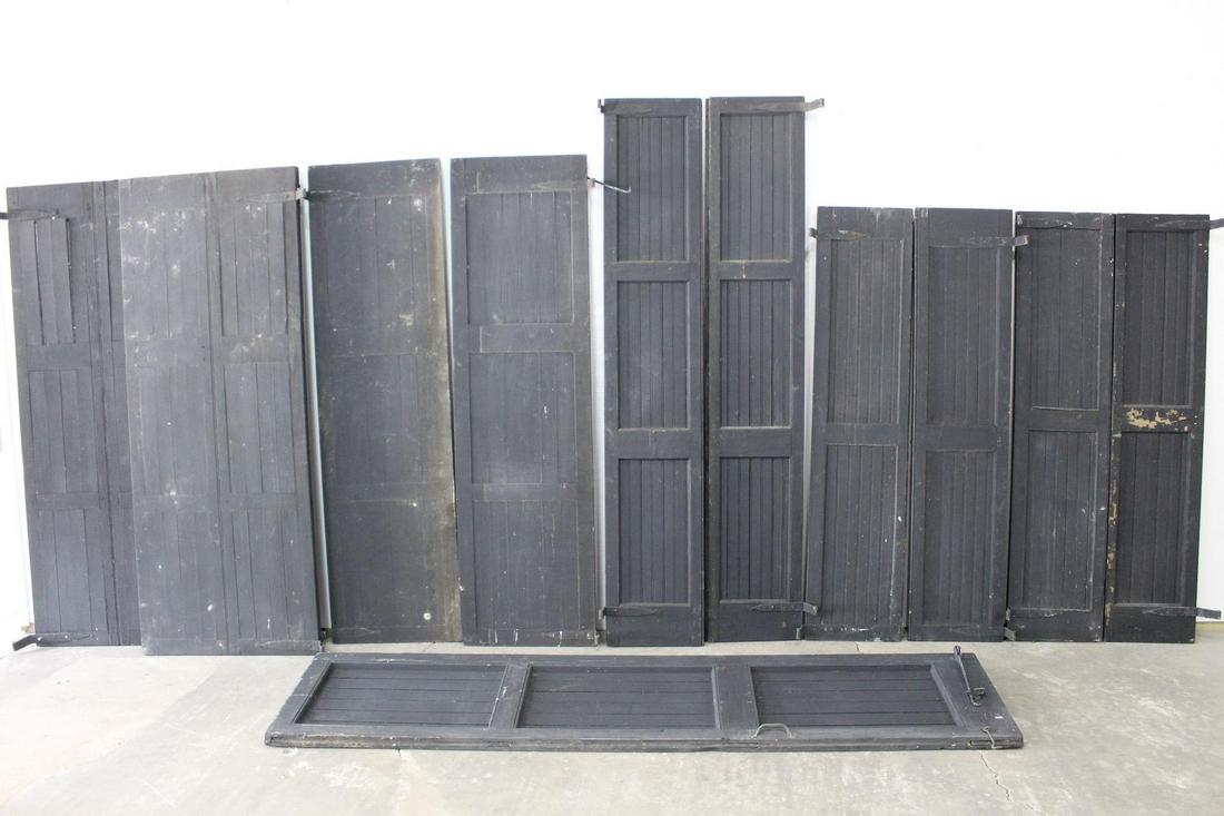 Lot of Antique Black Shutters Wrought Iron Hinges 5pair (1 of 8)