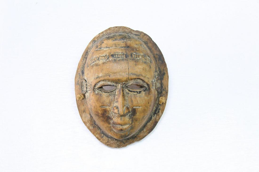 Primitive Carved Wooden Indigenous Tribal Mask Artifact (1 of 10)