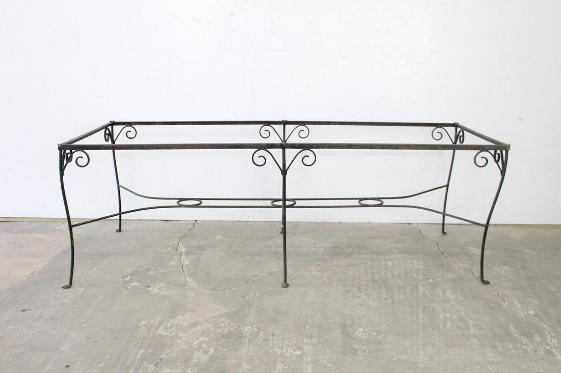 Black Wrought Iron Scroll Outdoor Patio Table Large (1 of 11)