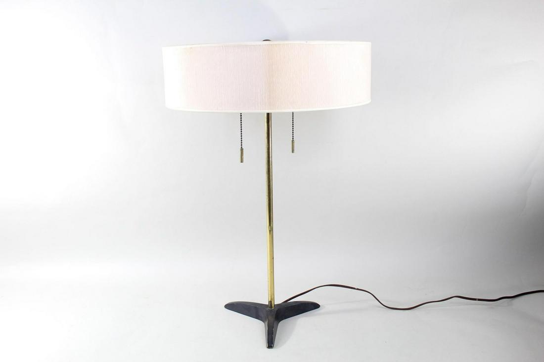 Mid Century Modern Metal Table Lamp w/ Perforated Shade (1 of 8)