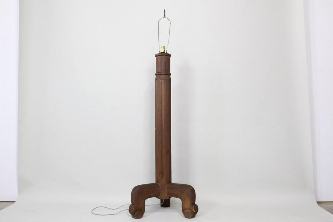 Large Wooden Tripod Base Floor Lamp,Postmodern Design (1 of 6)