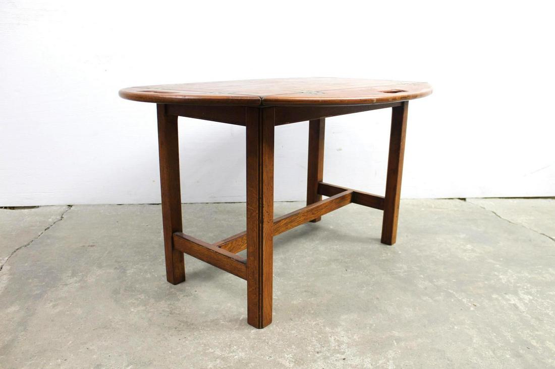 Hinged Removable Serving Butler Tray Side End Table (1 of 13)