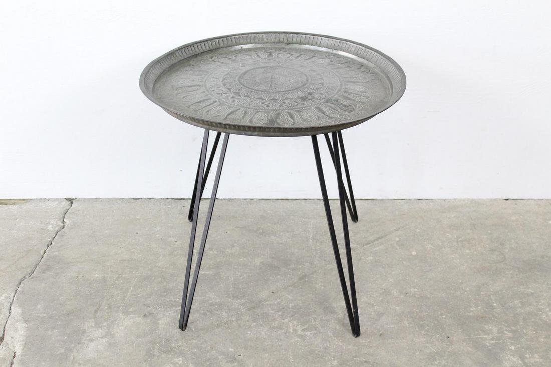 Moroccan Brass & Iron Folding Tray Table (1 of 9)