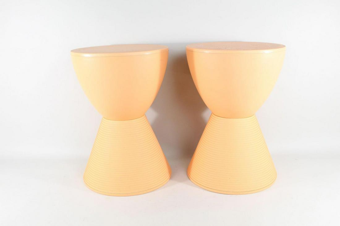 2 Modern Philippe Starck Light Orange Prince Aha Stools (1 of 10)