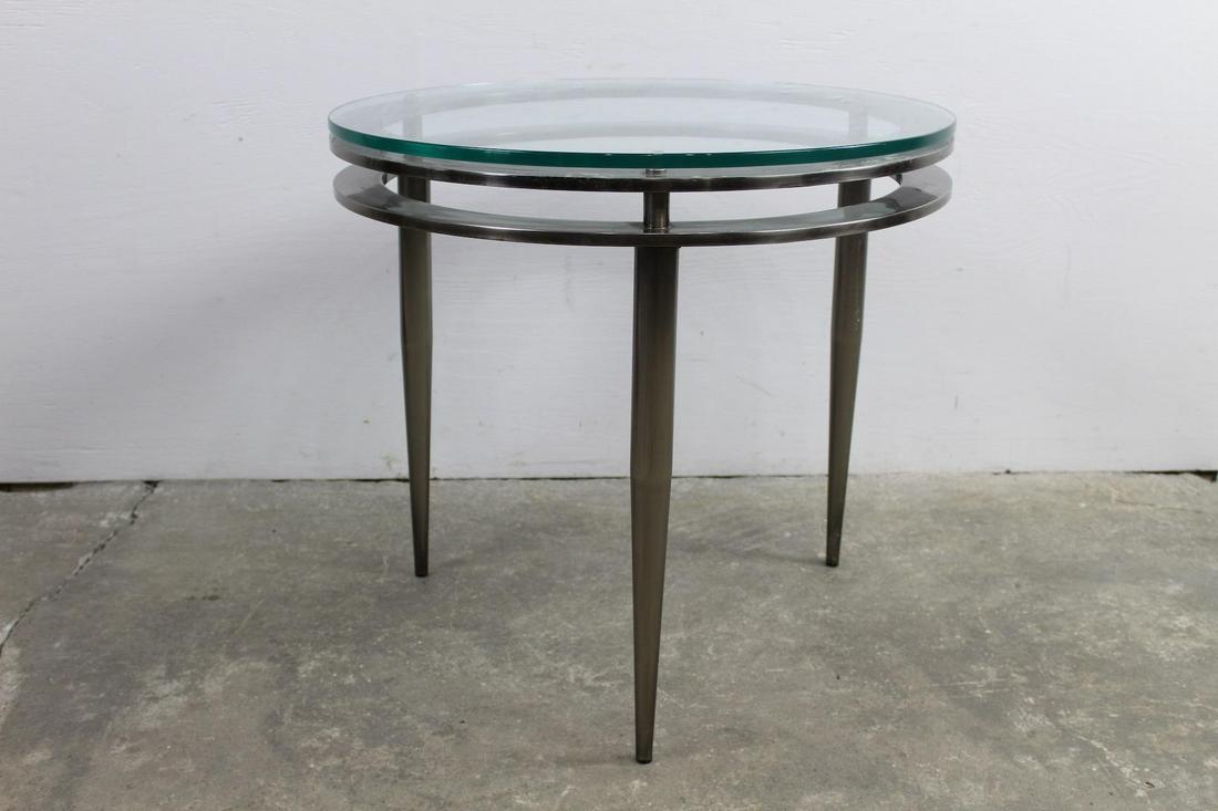 Mid-Century Modern Hollywood Regency Circular End Table (1 of 7)