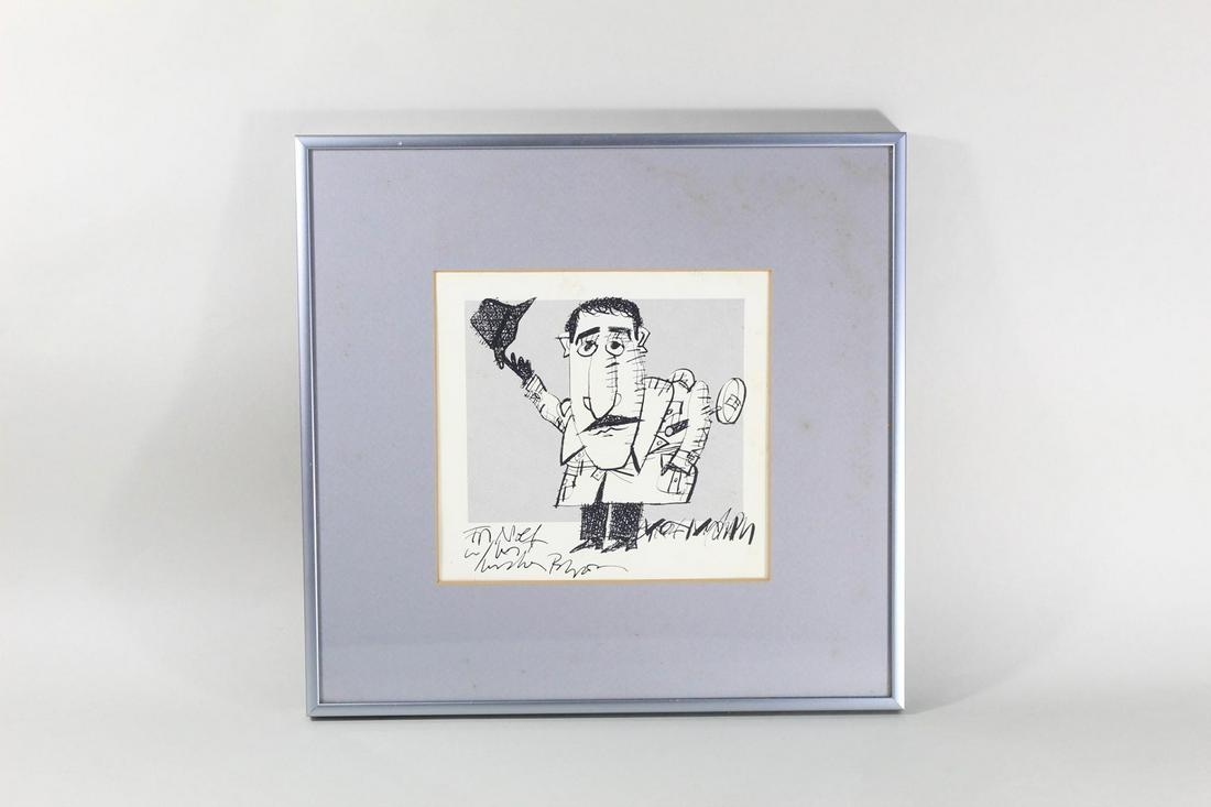 Signed Caricature Drawing Peter Sellers as Pink Panther (1 of 9)