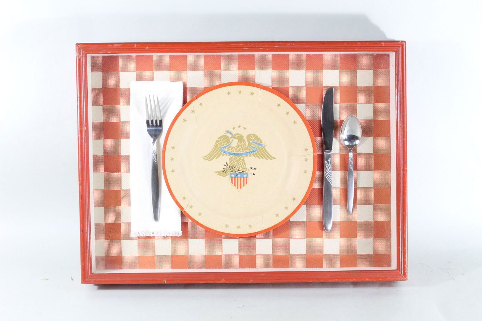 Framed Presidential Place Setting Shadow Box Found Art (1 of 8)