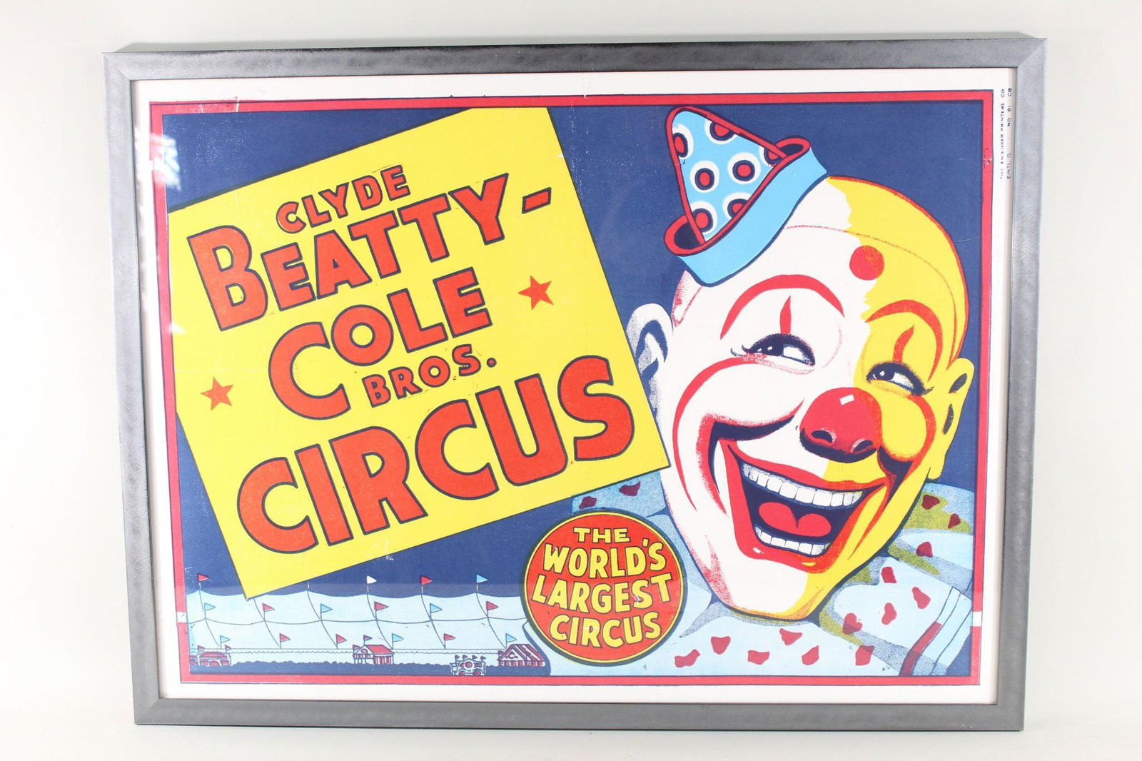 Framed Clyde Beatty-Cole Bros Circus Clown Poster (1 of 8)