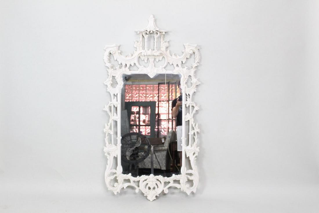 Pop-Art Hi-Gloss White Painted Ornate Wall Mirror (1 of 8)