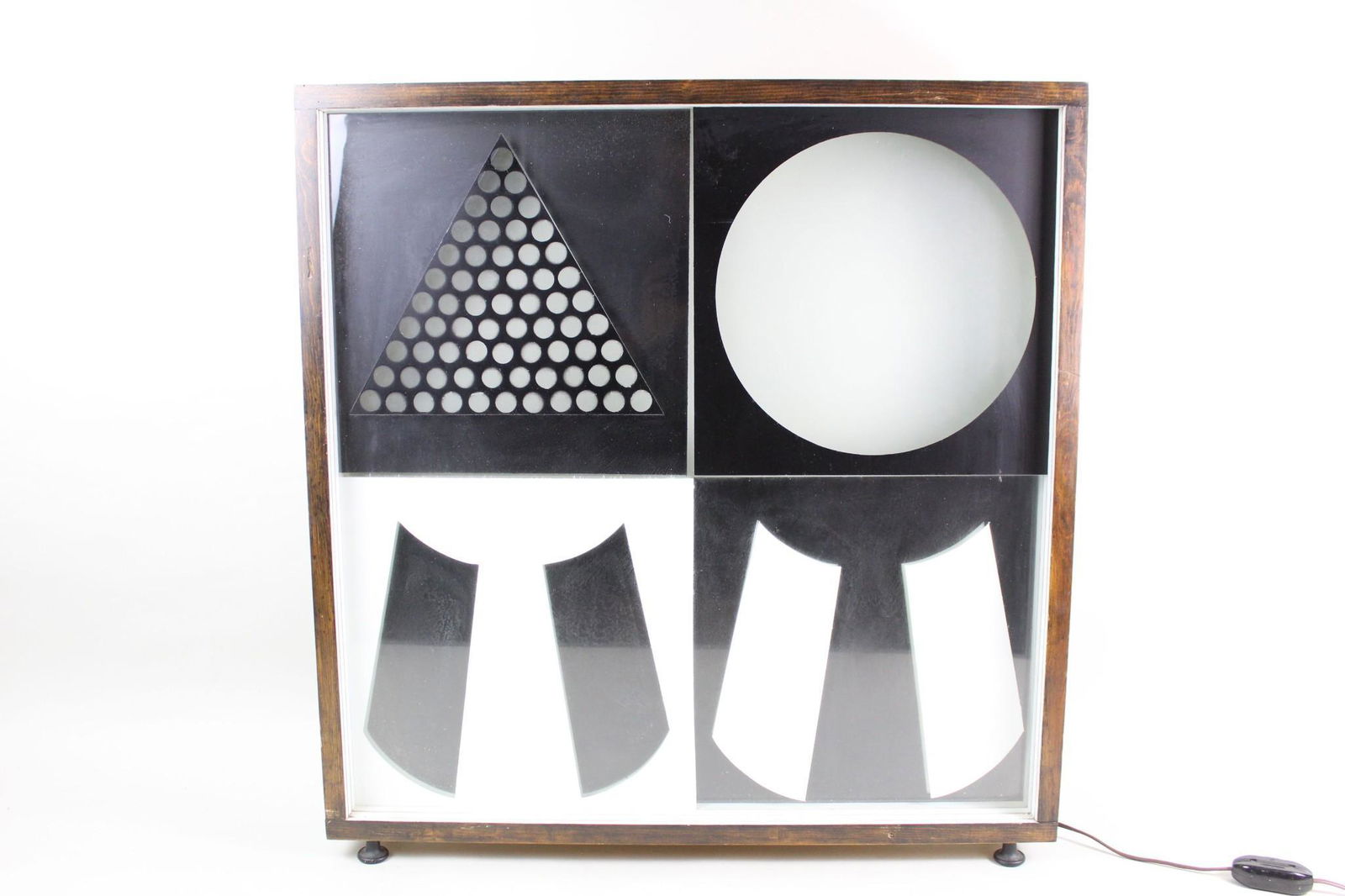 Mid-Century Modern Black & White Geometric Light Art (1 of 13)
