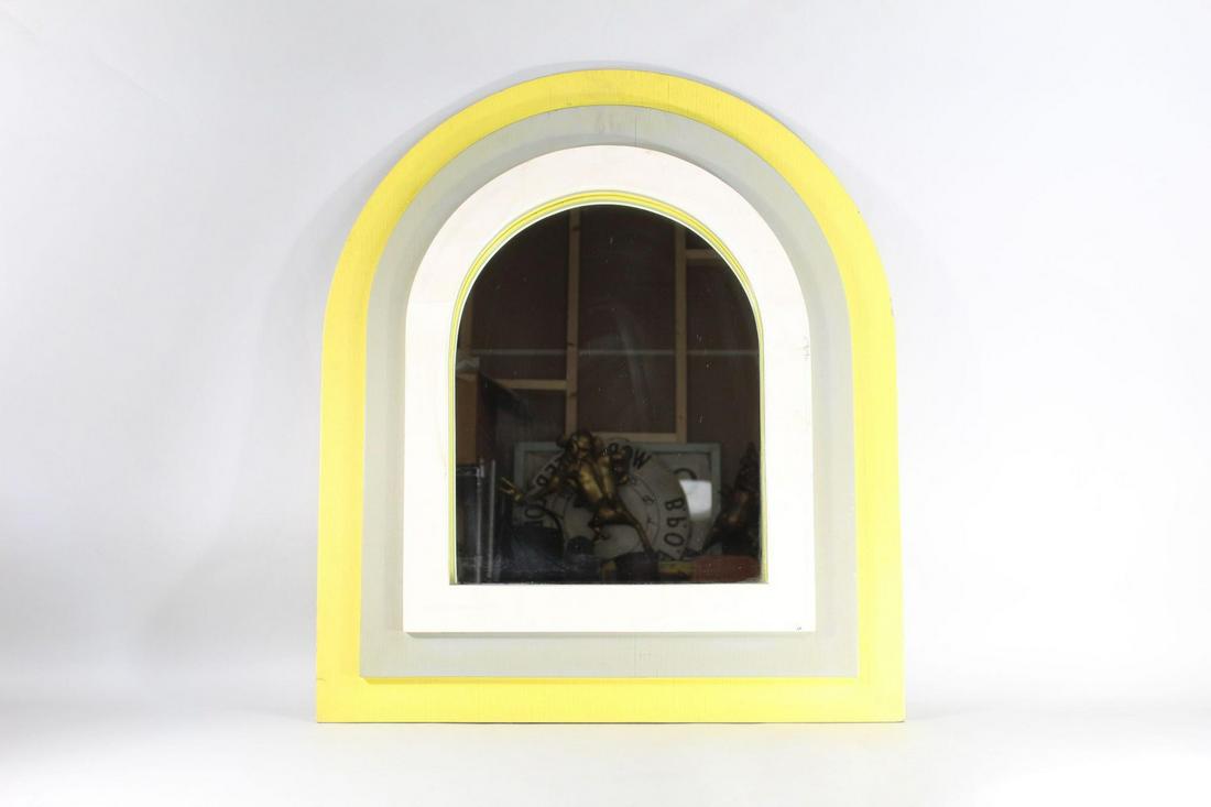 Mid-Century Modern Yellow Arch Wall Mirror,Pop Art (1 of 9)
