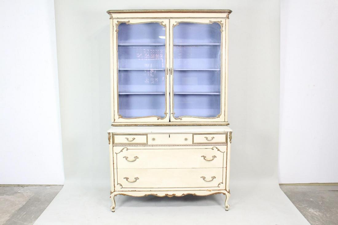 Setback White China Cabinet Cupboard Ardsleigh (1 of 12)