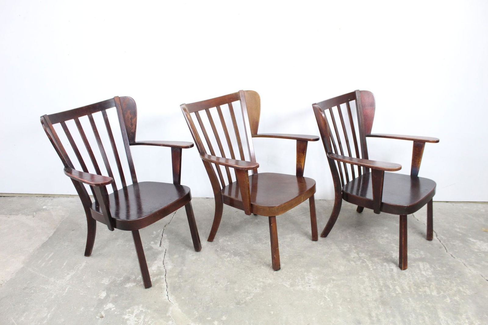 Set of 3 Fritz Hansen Canada Wooden Chairs Denmark 1940 (1 of 15)