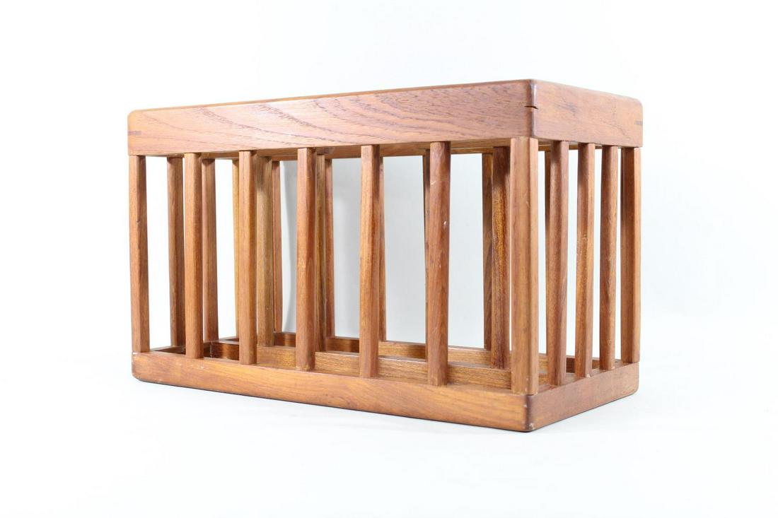 Danish Mid Century Modern Goodwood Wooden Magazine Rack (1 of 7)