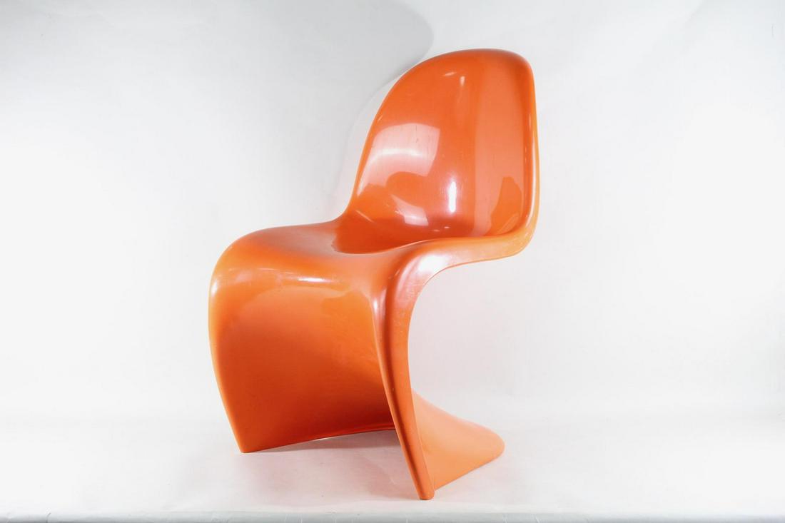 Modernist Orange Herman Miller Plastic Panton Chair (1 of 9)
