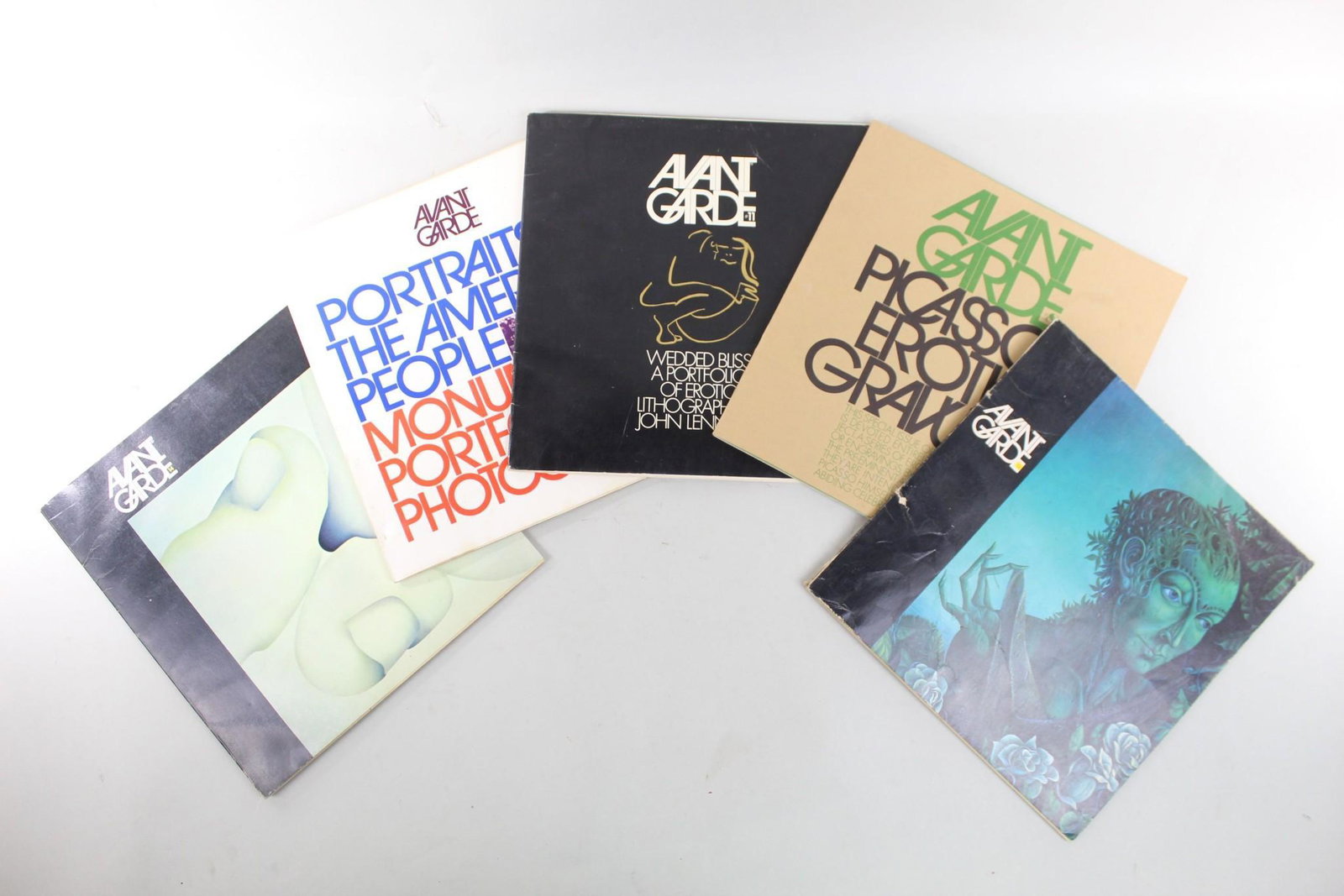 Lot of 5 "Avant Garde Quarterly" Magazines, Picasso: Lot of 5 "Avant Garde Quarterly" Magazines, Picasso. This is a gorgeous lot of five volumes of the now-defunct magazine "Avant Garde Quarterly," a collaboration between Ralph Ginzburg and Herb Lubalin