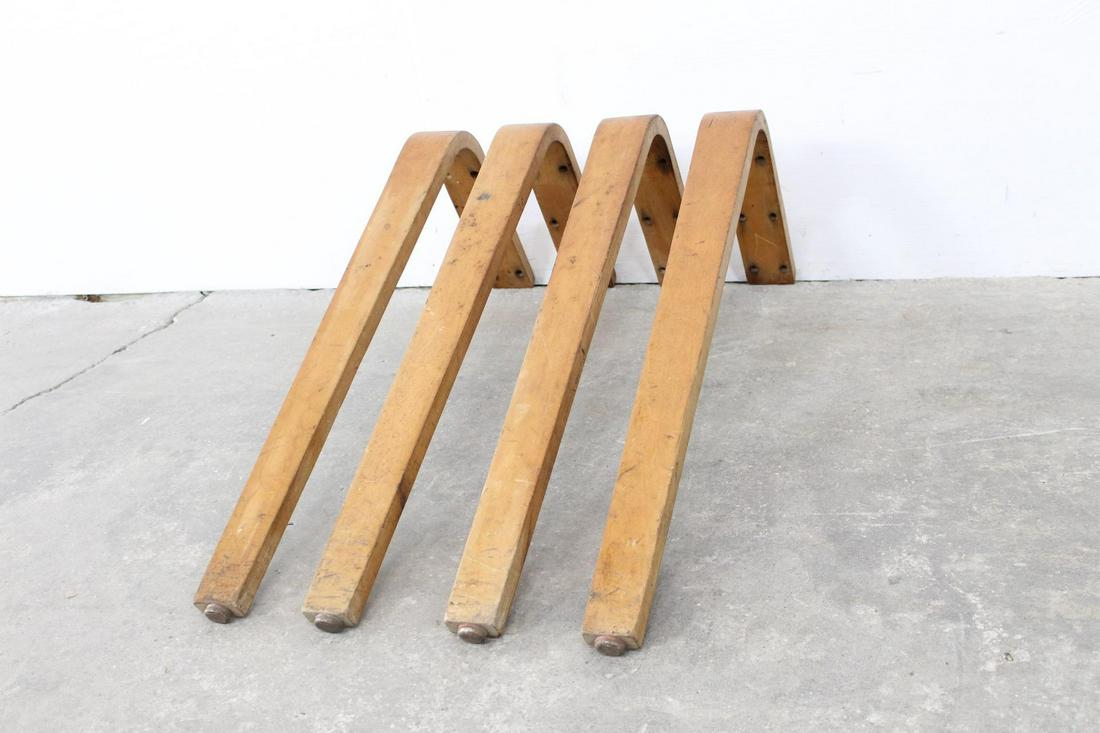 4 Mid-Century Modern Bent Wood Table Legs,Aalto Style (1 of 6)