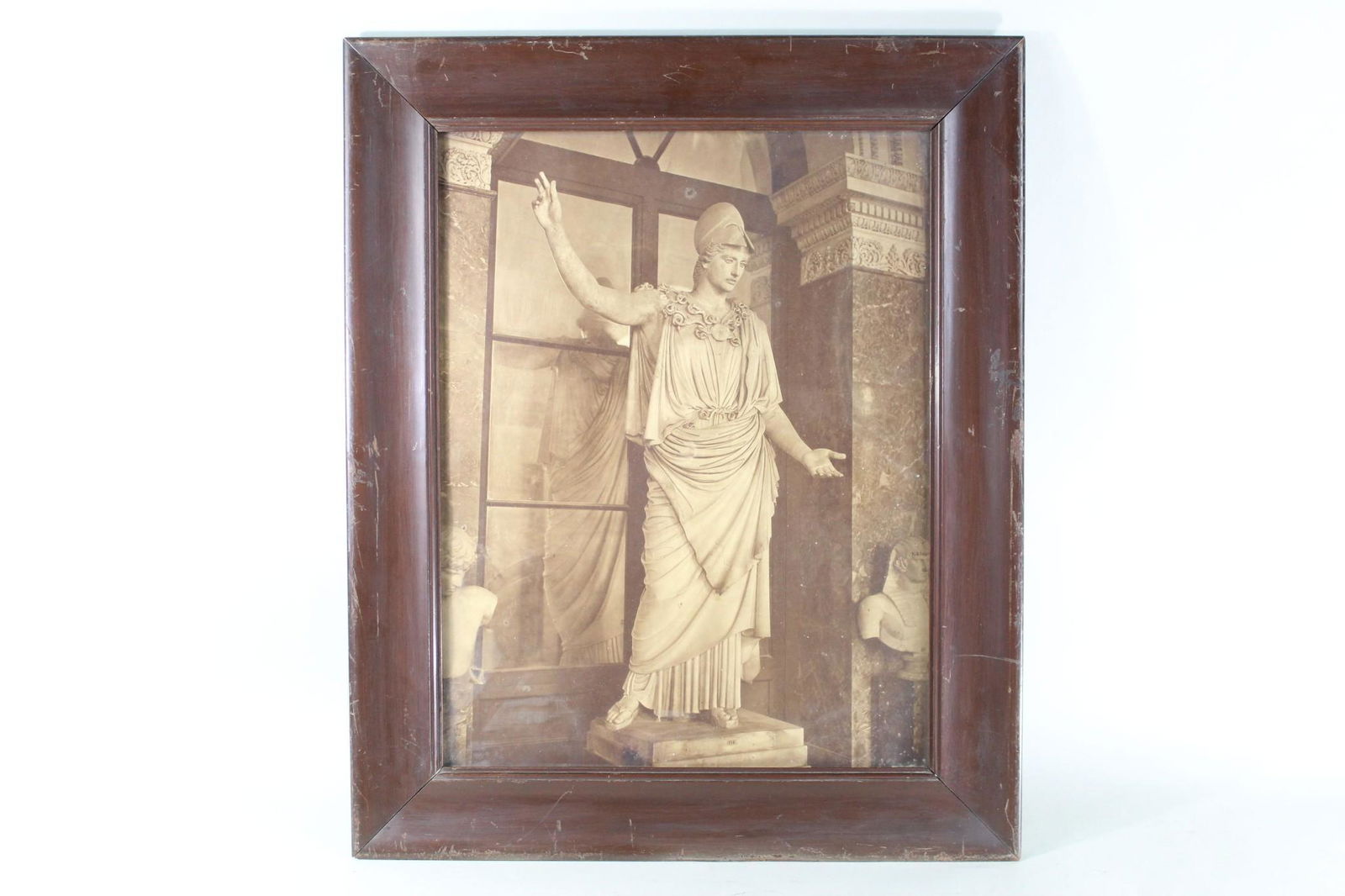 Framed Sepia Photograph of Greek Roman Goddess Statue (1 of 9)