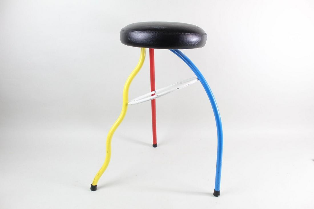 Postmodern Colorful Duplex Mariscal Stool,Memphis Style (1 of 9)