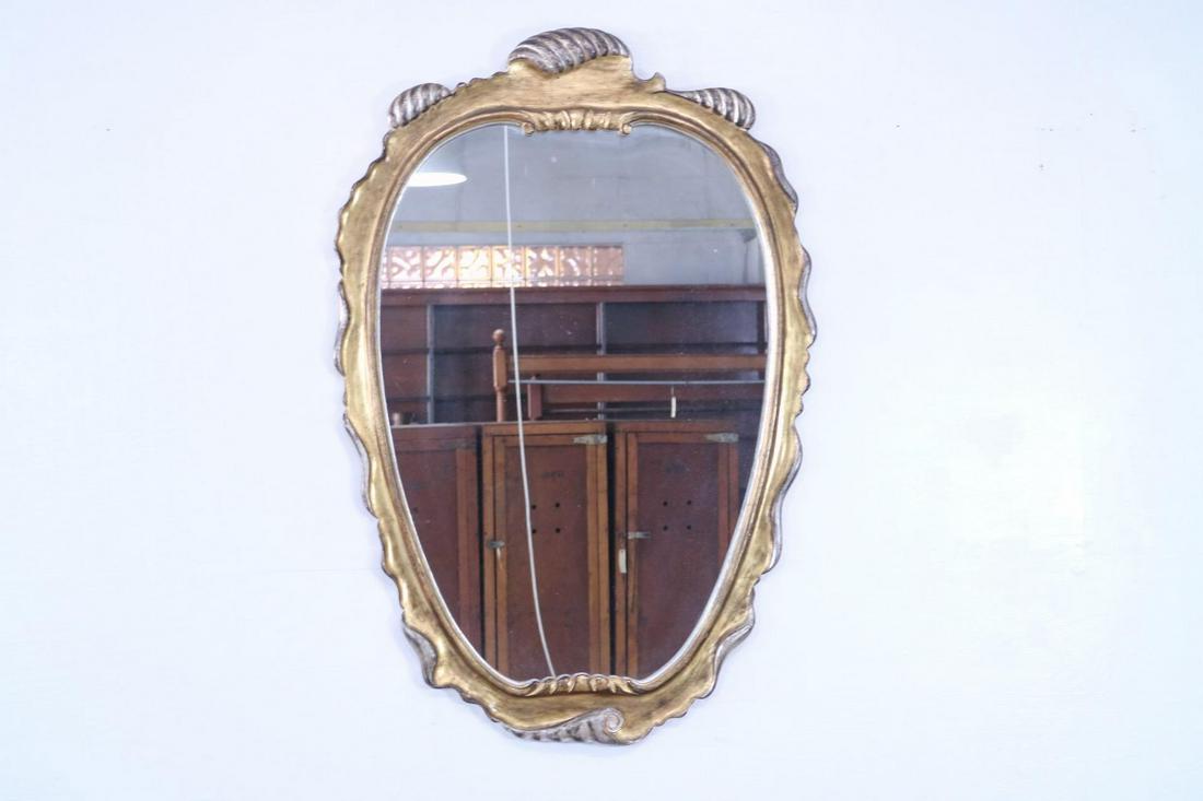 Hollywood Regency Mirror Ornate Wood Carved Gilt Frame (1 of 9)