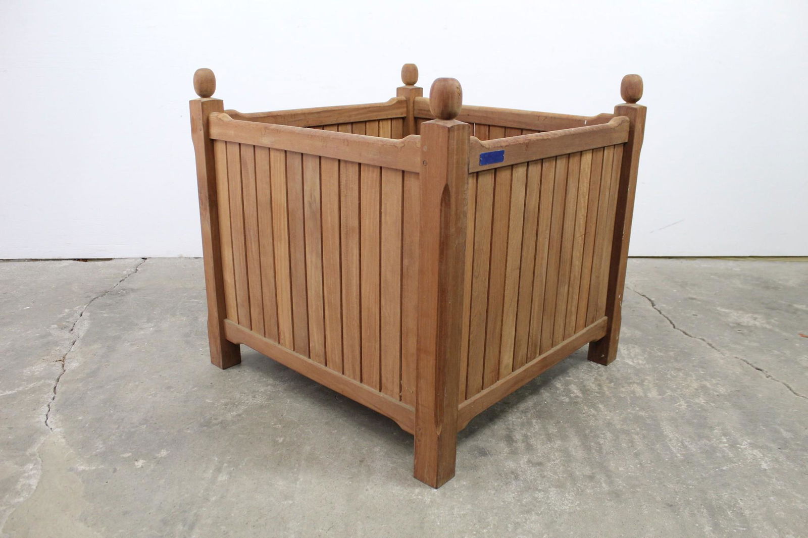 Square Teak Oxford Garden Outdoor Planter, Flower Box (1 of 7)