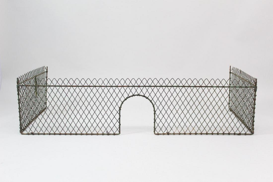 Folding Green Painted Wire Bank Teller Window Screen (1 of 8)