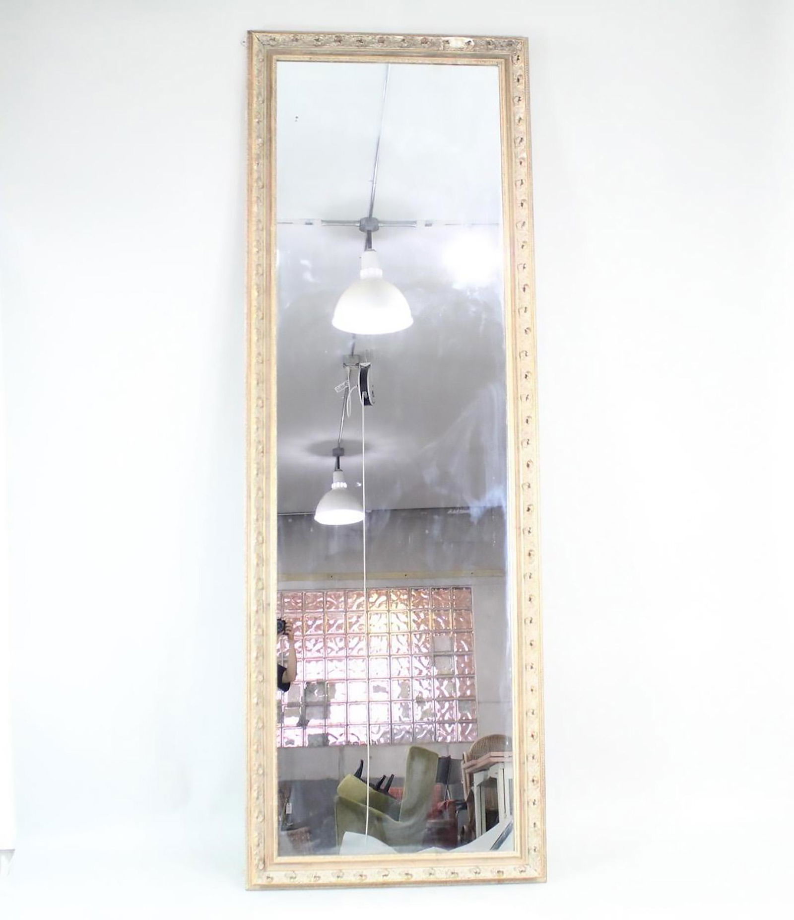 9 Ft Tall Full Length Floor Mirror w/Gold Wood Frame (1 of 9)