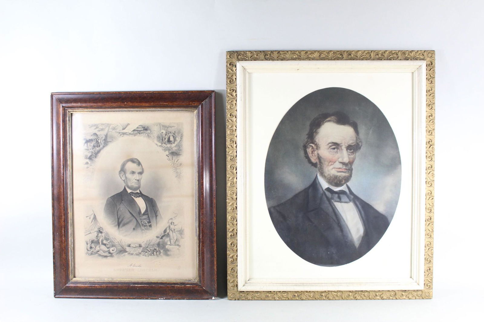 2 Framed Antique Abraham Lincoln Prints, Engraving (1 of 18)