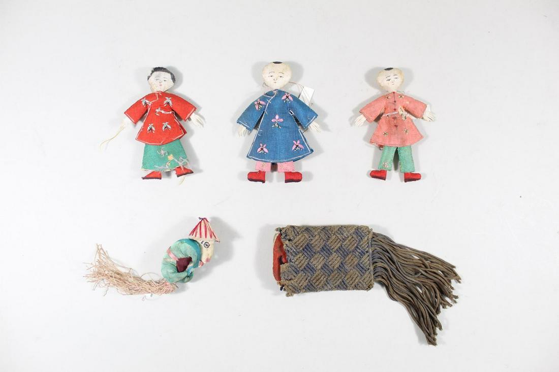 Lot Small Chinese Buddhist Tibet Dolls & Prayer Cards (1 of 15)