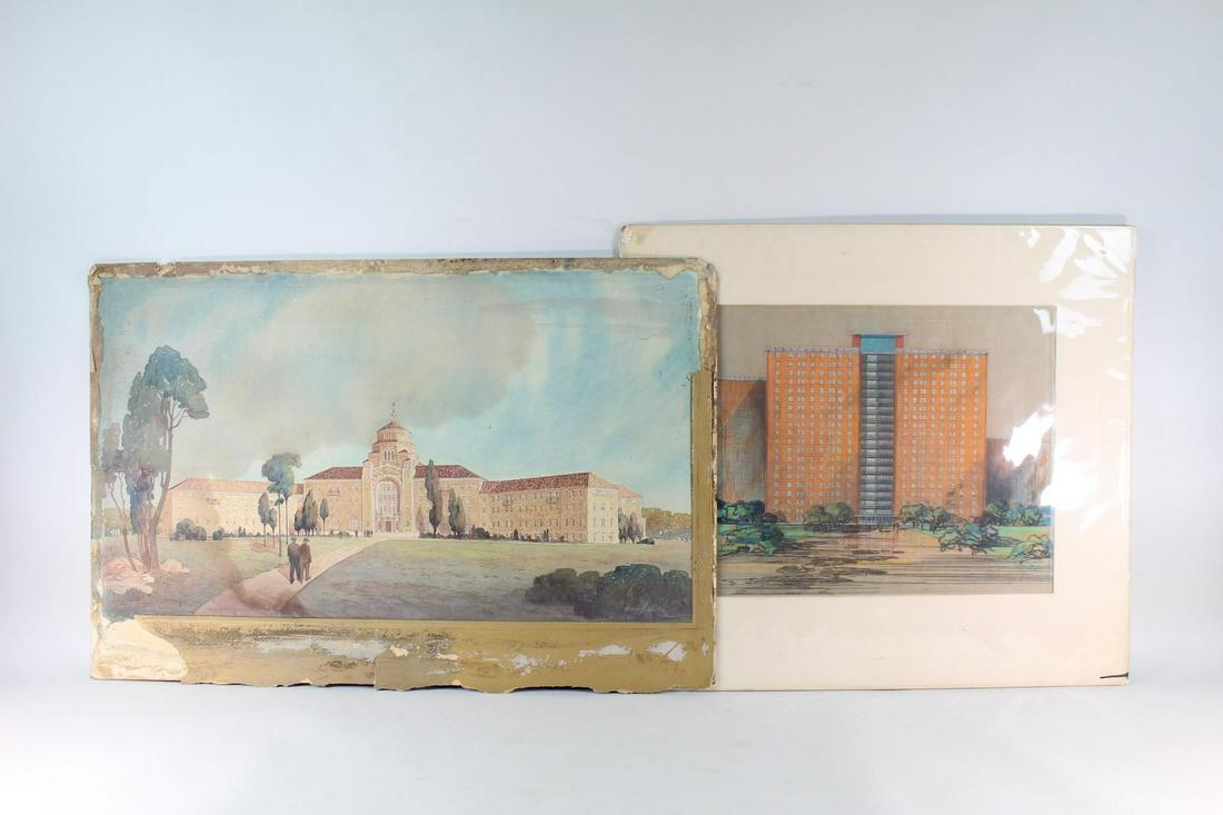 2 Mid-Century Architectural Renderings, F. Keally 1957 (1 of 20)