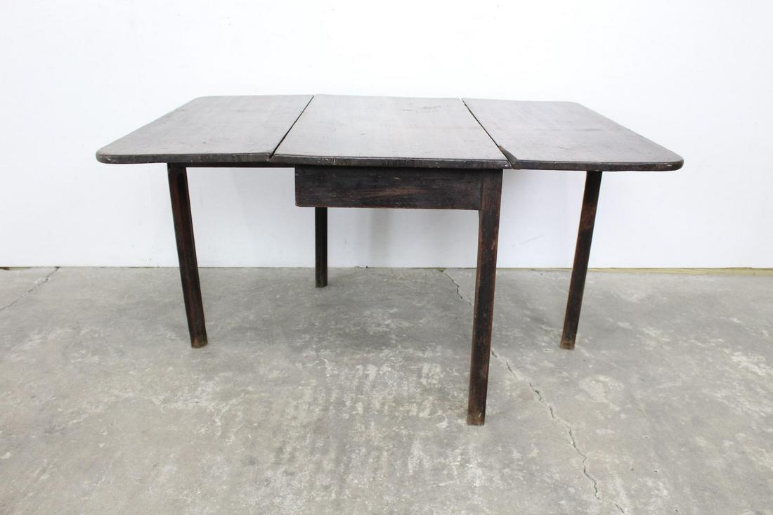 Antique Wood Drop Leaf Gate Leg Dining Table w/Patina (1 of 7)