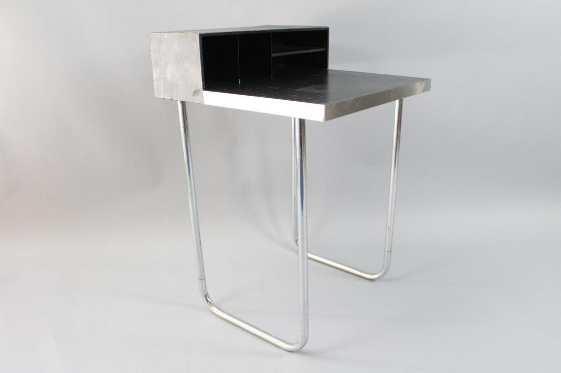Bauhaus Chrome Steeltube & Black Modern Writing Desk (1 of 11)