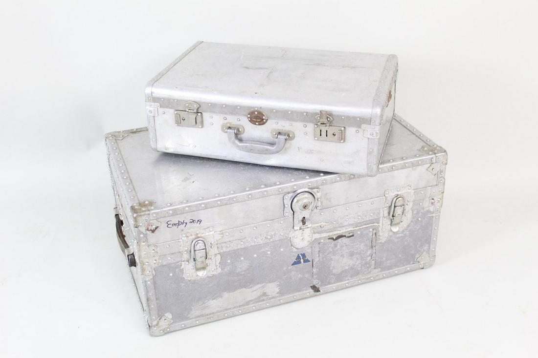 Pair Aluminum Trunk & Suitcase, Kowa Industry Japan (1 of 16)
