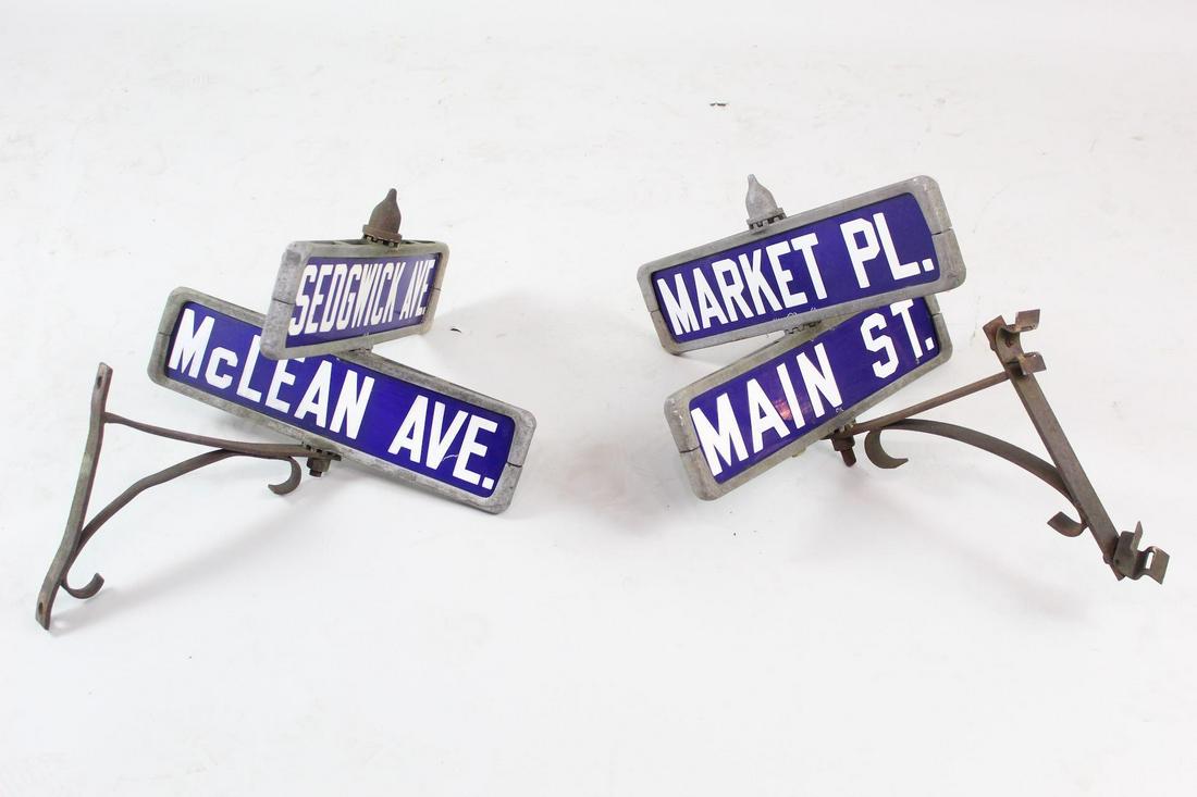 2 Metal Street Signs, Market, Main Yonkers NY, Main St (1 of 11)