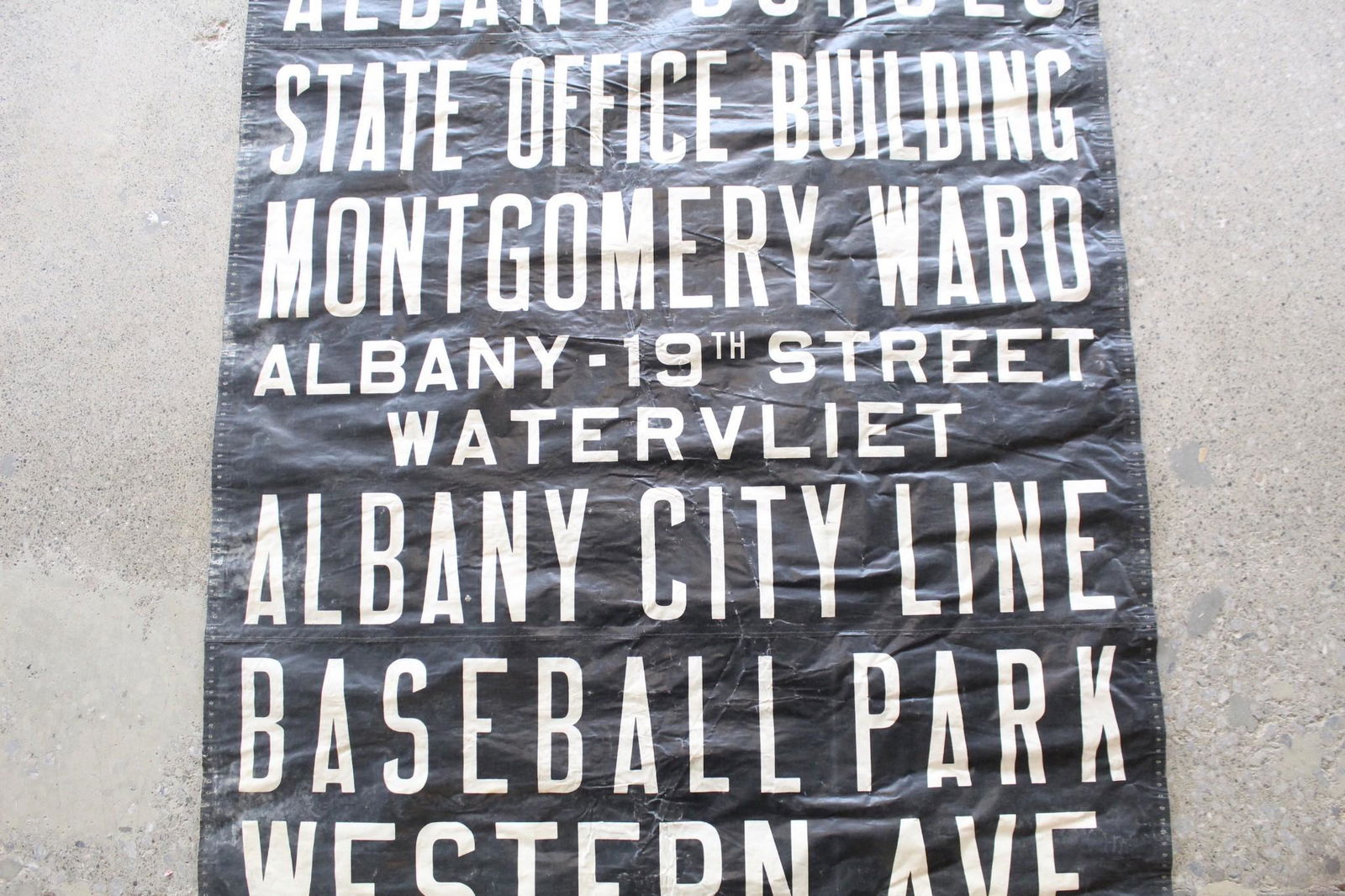 12-ft  Bus Destination Roll Sign Upstate Albany Troy NY (1 of 14)